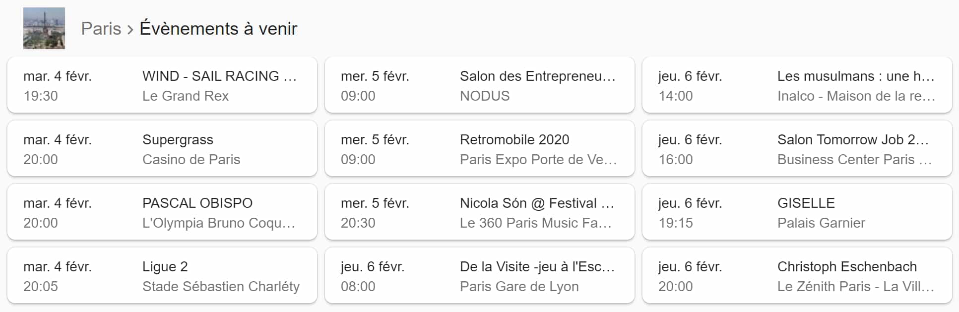 Results for: events in Paris