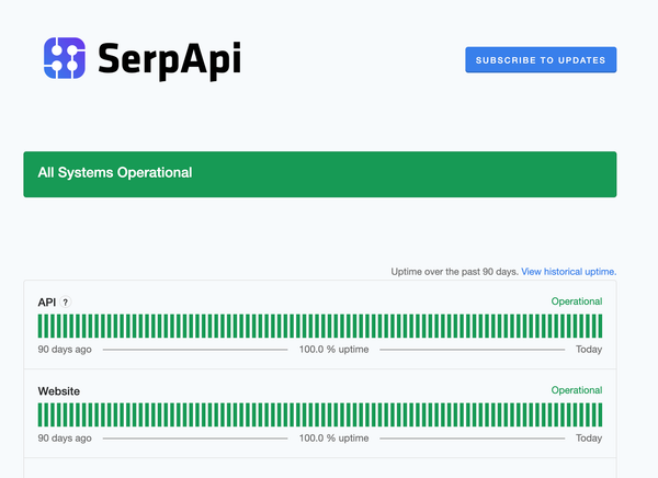 SerpApi's New Status Page Is Live!